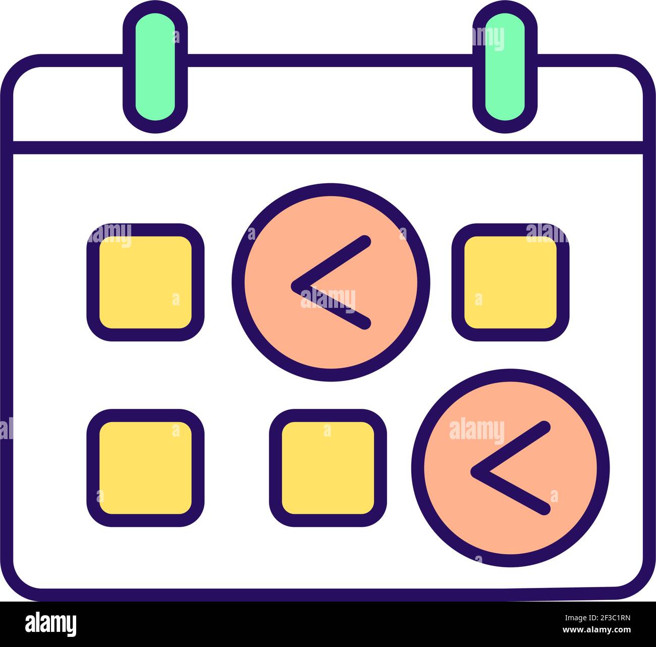 Eating plan RGB color icon Stock Vector