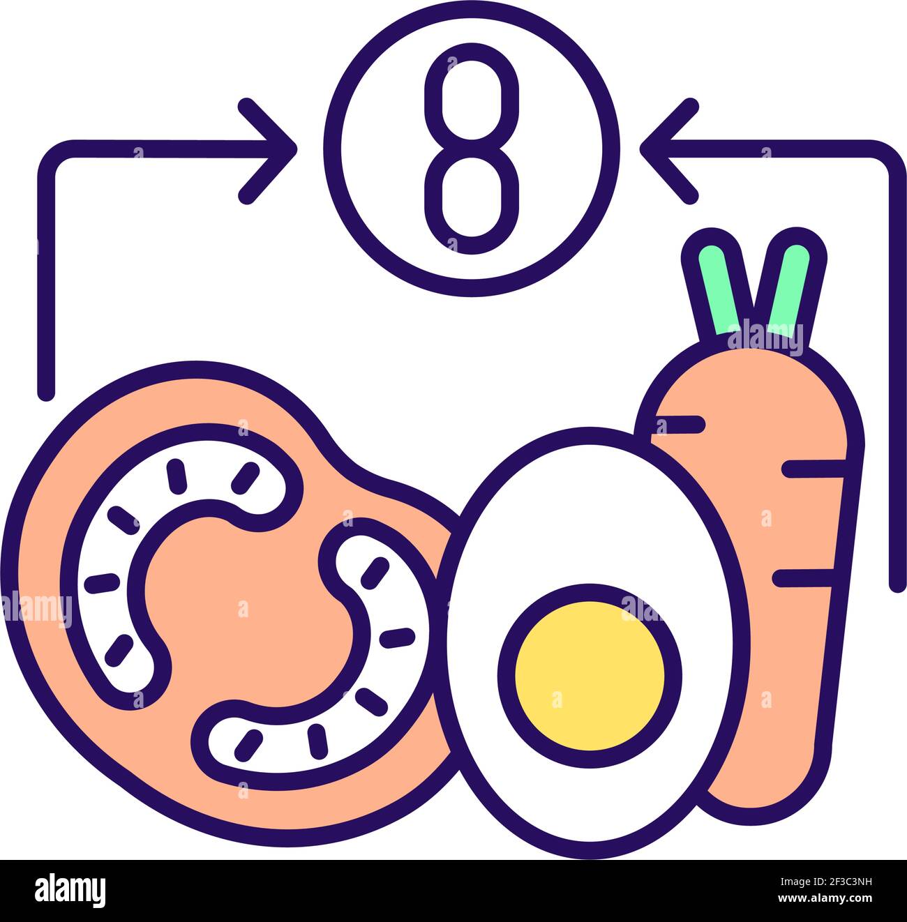 Healthy meal RGB color icon Stock Vector Image & Art - Alamy