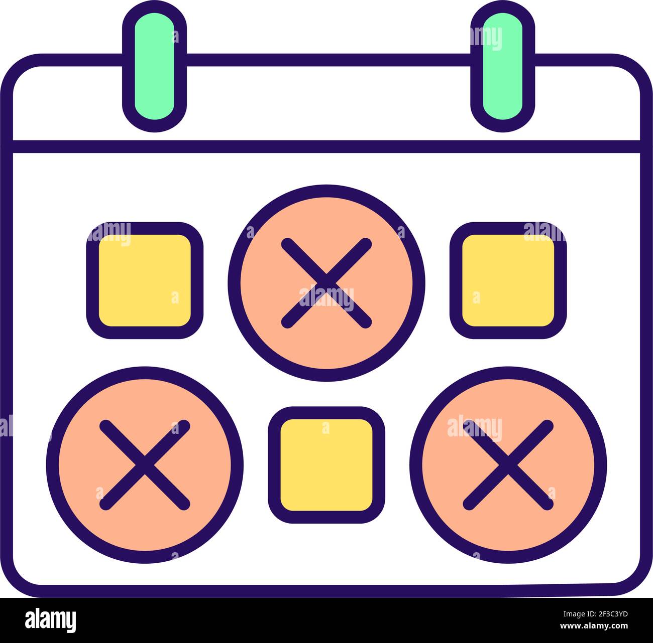 Skip days RGB color icon Stock Vector