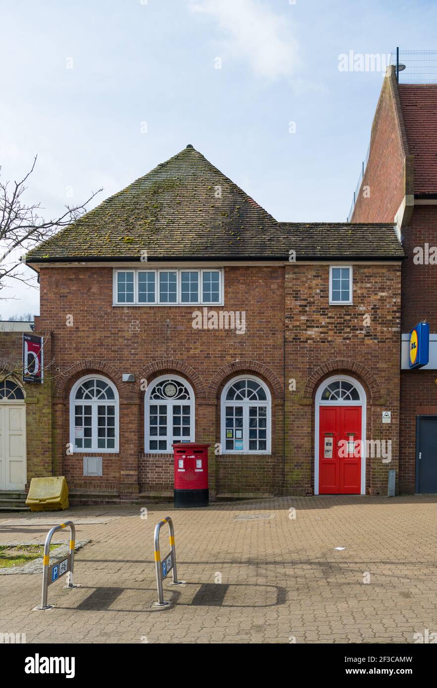 Exterior of the former Post Office, now closed down, situated in Bridge Street, Pinner, Middlesex, England, UK Stock Photo