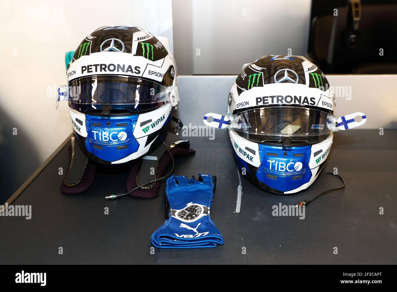 BOTTAS Valtteri (fin), Mercedes AMG F1 Petronas GP W09 Hybrid EQ Power+,  helmet, casque, during 2018