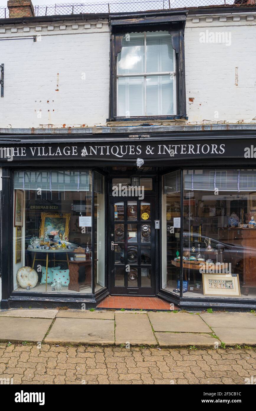 The Village Antiques & Interiors shop situated in High Street, Pinner