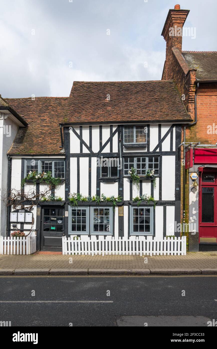 The exterior of Friends AA Rosette restaurant in High Street, Pinner