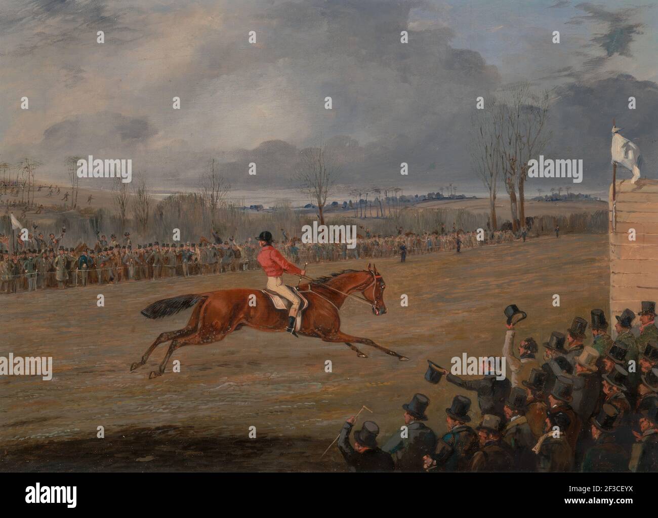 Scenes from a Steeplechase: The Winner;A Steeplechase: The Winner, ca. 1845. Stock Photo