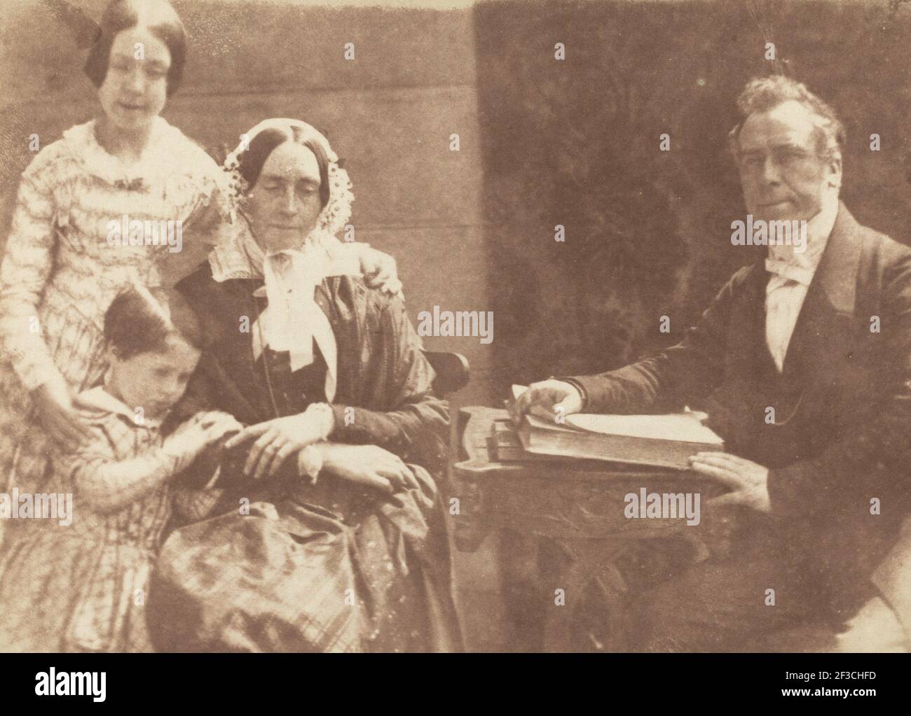 Rev Ebenezer Miller and family, 1843-1847. Stock Photo