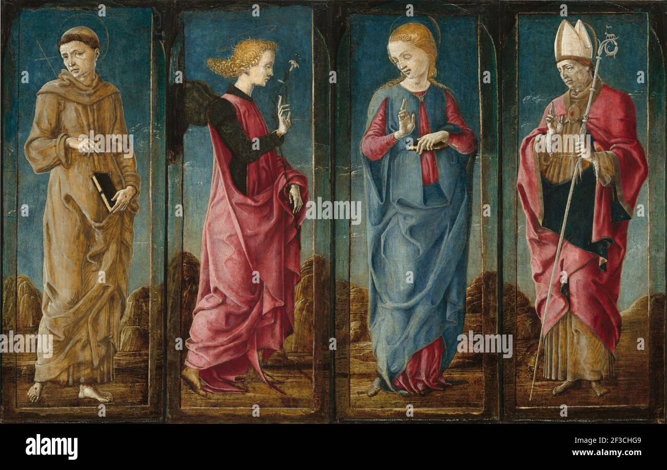 The Annunciation with Saint Francis and Saint Louis of Toulouse [four