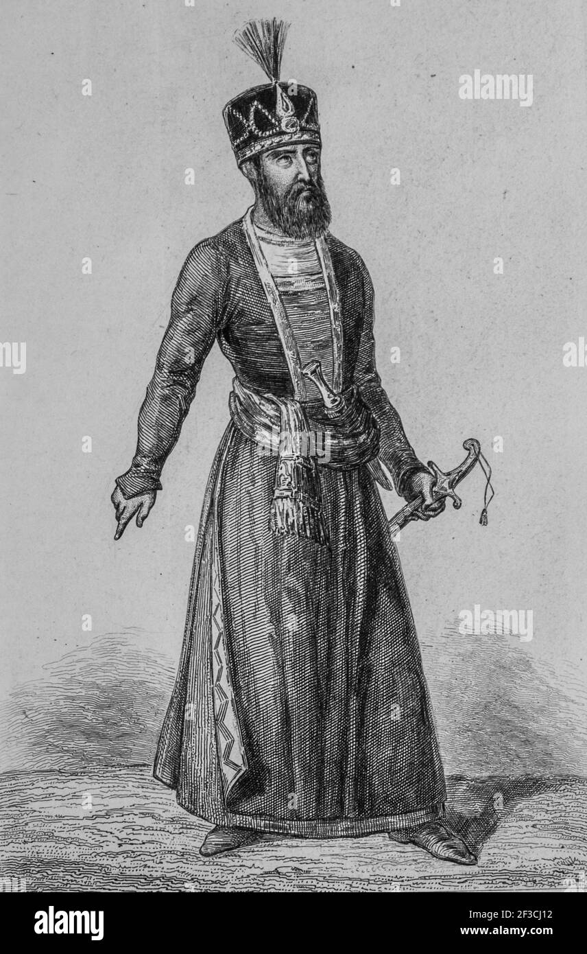 kirim khan, la perse par louis dubeux,editeur firmin didot 1841 Stock Photo