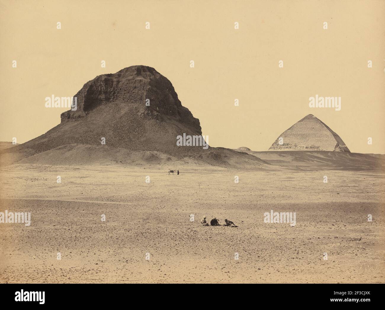 The Pyramids of Dahshoor From the East, 1857. Stock Photo