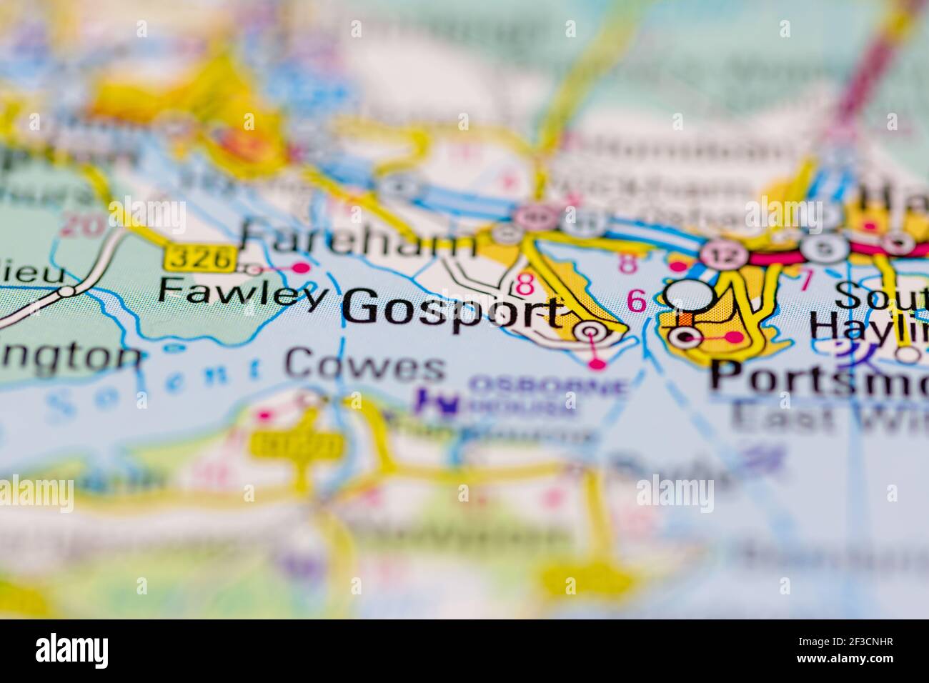 Gosport on a map hires stock photography and images Alamy