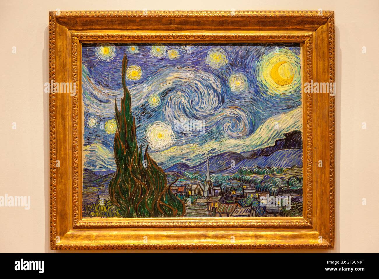 Vincent Van Gogh's 'Starry Night' on display at the Museum of Modern Art, New York City, USA Stock Photo