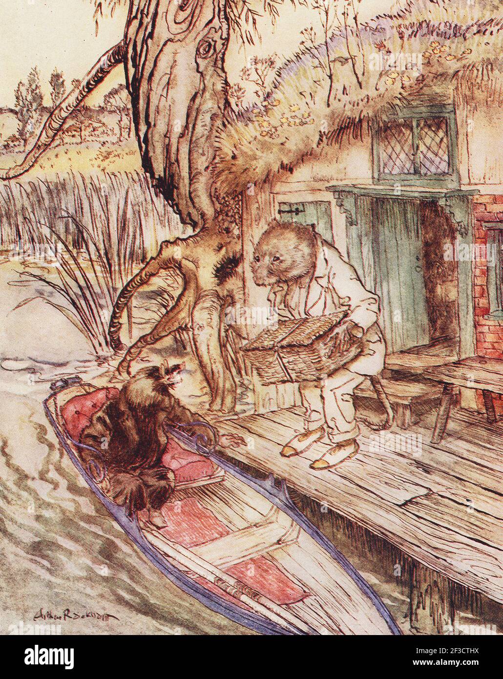 wind in the willows arthur rackham illustration Stock Photo - Alamy