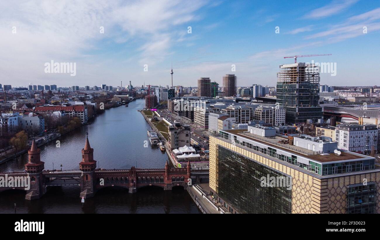 Beautiful city of Berlin from above - aerial view Stock Photo - Alamy