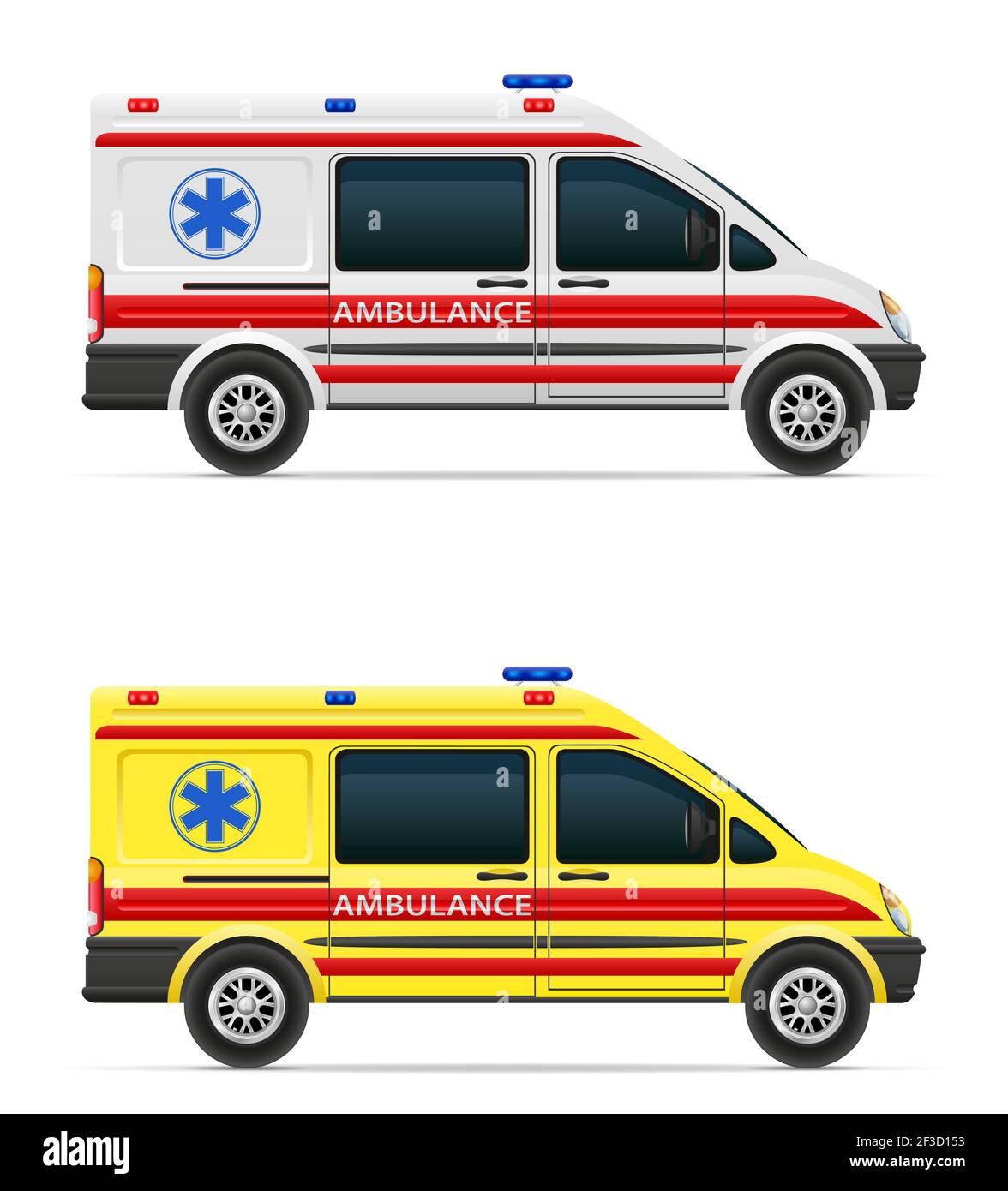 ambulance car medical vehicle vector illustration isolated on white  background Stock Photo - Alamy