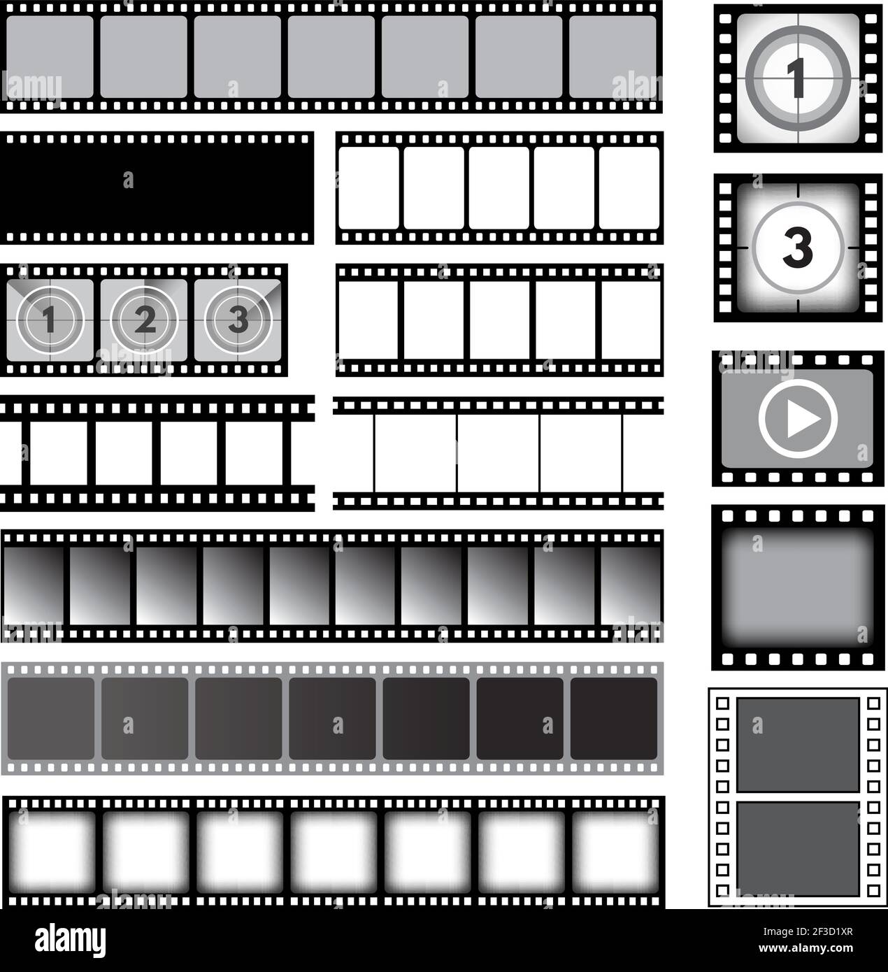 Strip of 35mm movie film strip Stock Vector Images - Alamy
