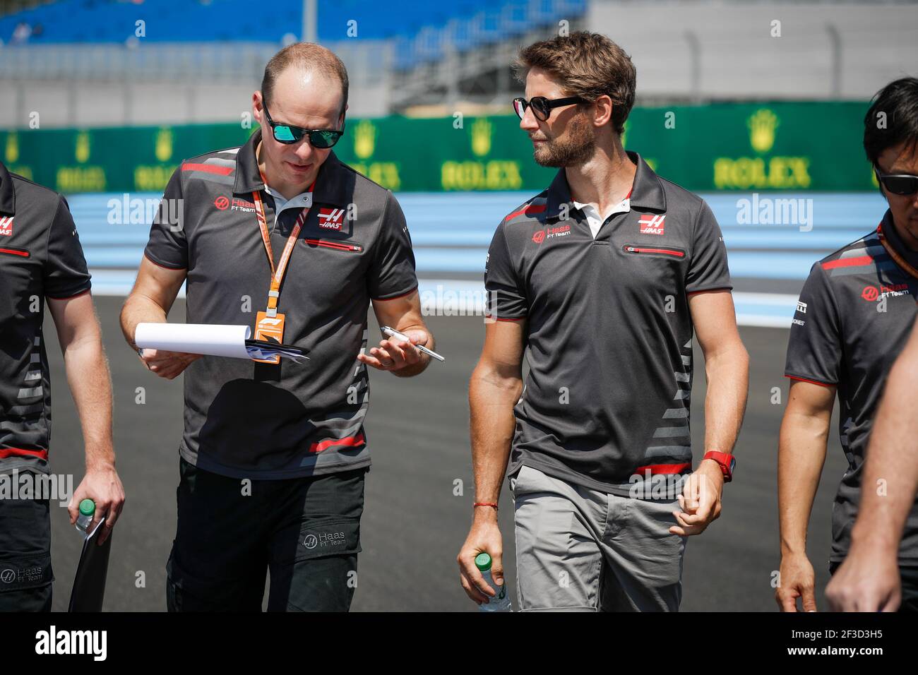 GROSJEAN Romain (fra), Haas F1 Team VF-18 Ferrari, portrait trackwalk during the 2018 Formula One World Championship, French Grand Prix on June 22 to 24 at Le Castellet - Photo Florent Gooden / DPPI Grand Prix de France Stock Photo