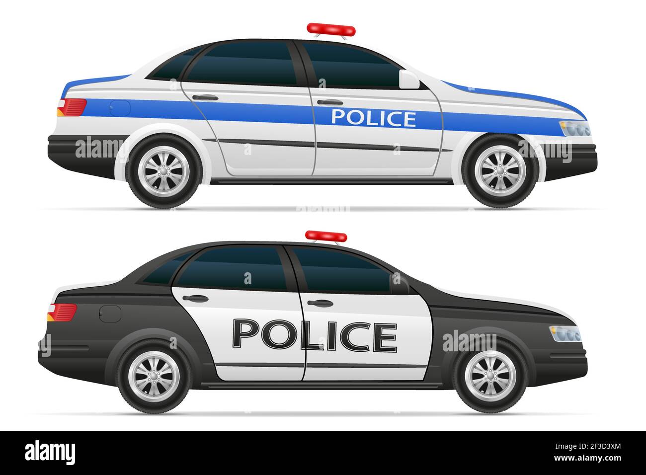 police car vehicle vector illustration isolated on white background ...