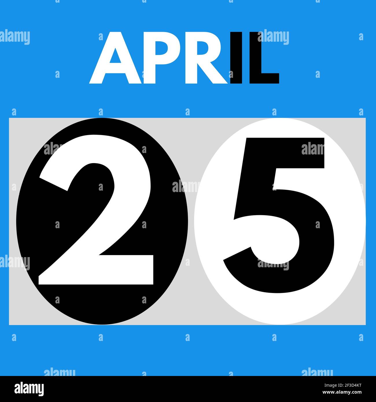April 25 . Modern daily calendar icon .date ,day, month .calendar for ...
