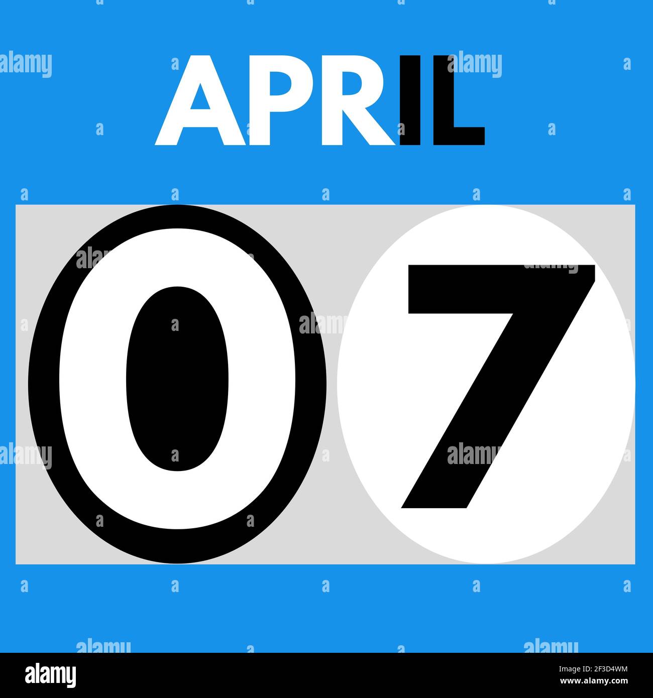 April 7 Modern daily calendar icon date day month calendar for April 7 Modern daily calendar icon date day month calendar for