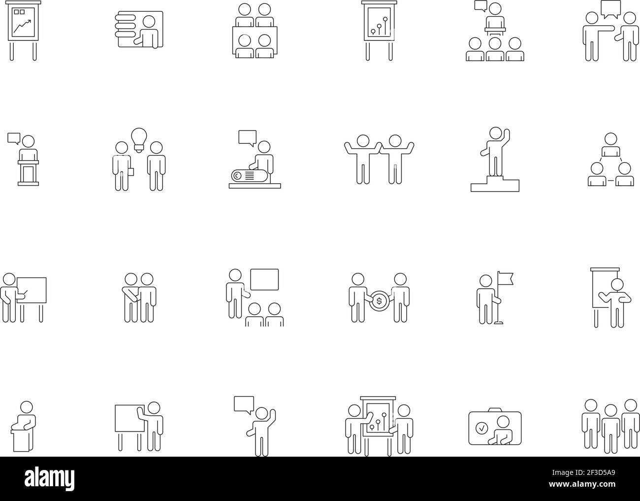 Business seminar icon. Teacher or coaching event presentation corporate ...