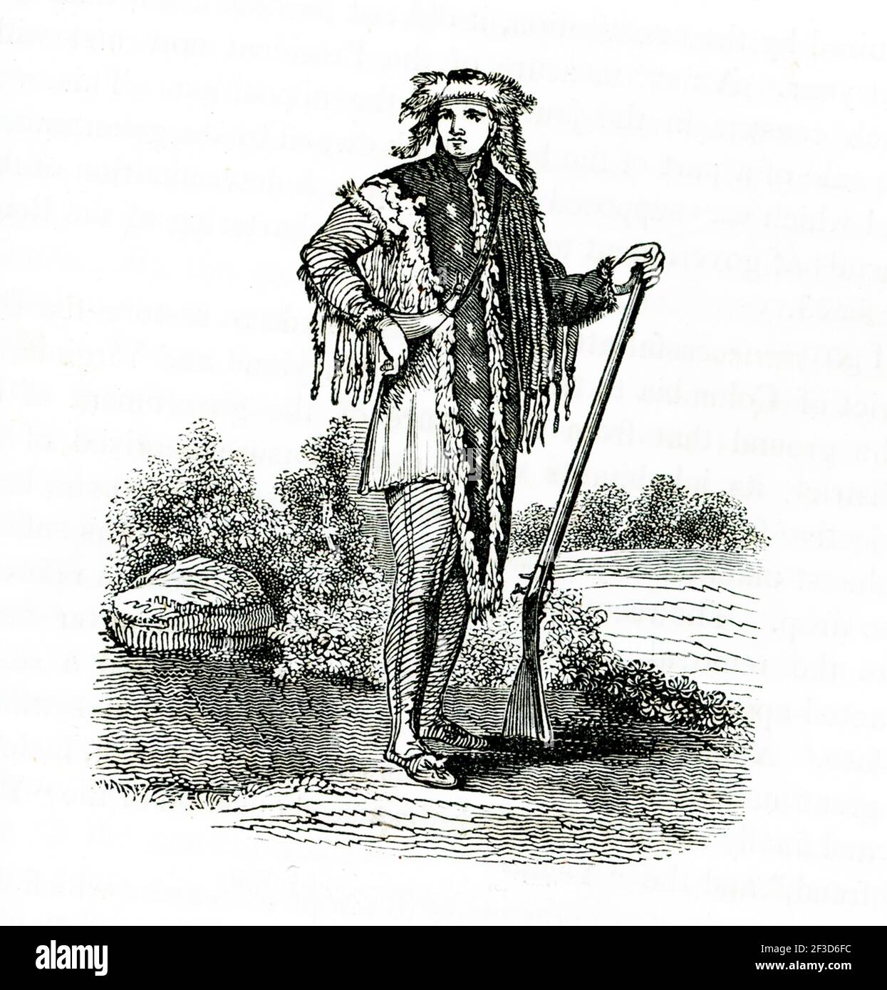 This 1840s illustration shows Captain Meriwether Lewis. Captain Meriwether Lewis (1774 – 1809) was an American explorer, soldier, politician, and public administrator, best known for his role as the leader of the Lewis and Clark Expedition, also known as the Corps of Discovery, with William Clark. William Clark (1770-1838)  was an American explorer, soldier, Indian agent, and territorial governor. A native of Virginia, he grew up in prestatehood Kentucky before later settling in what became the state of Missouri. Stock Photo