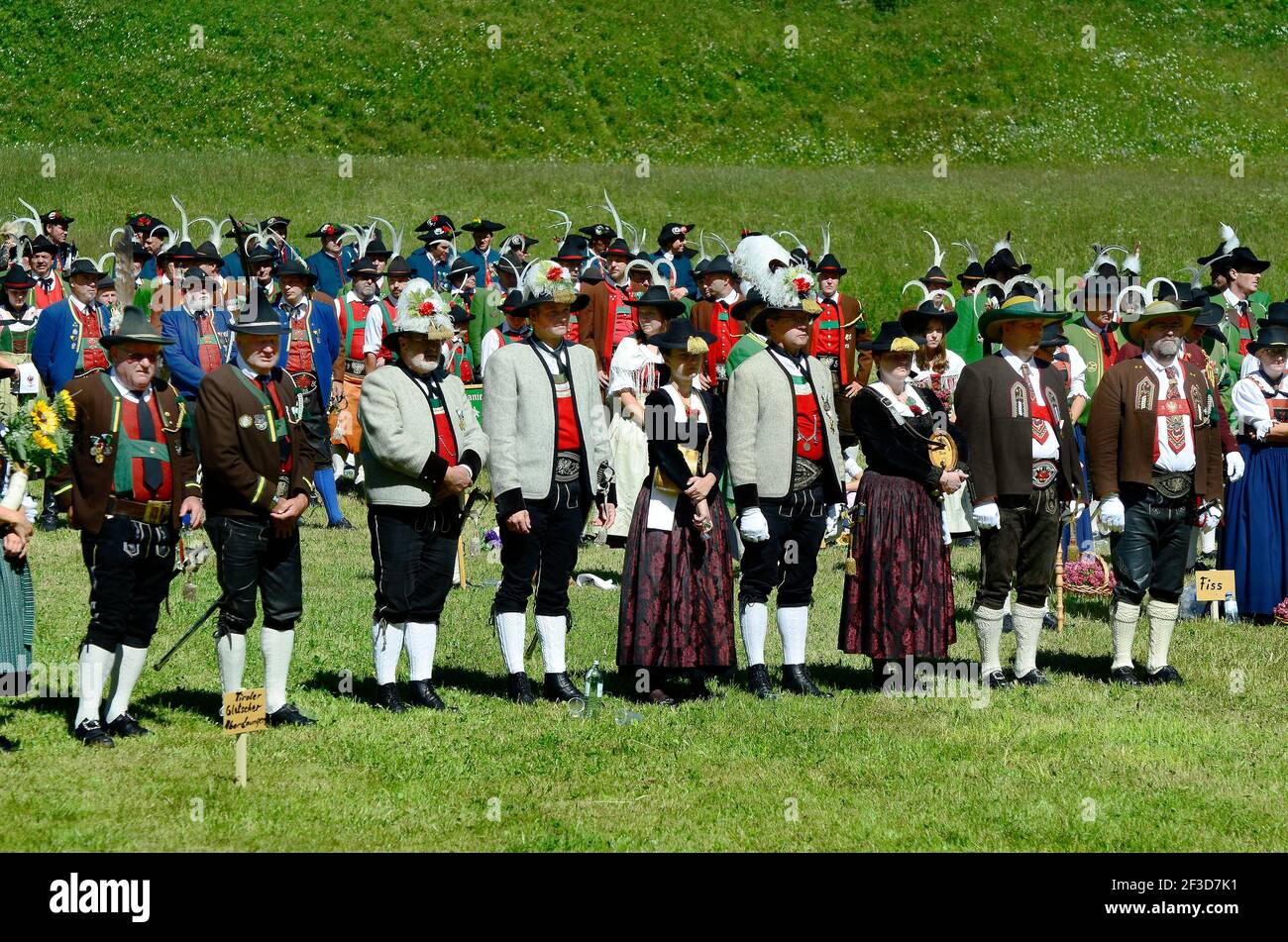 Feichten, Tyrol, Austria - June 22, 2014: Unidentified people in  traditional outfit in Dirndl and Lederhose by field mass in Kaunertal  valley Stock Photo - Alamy