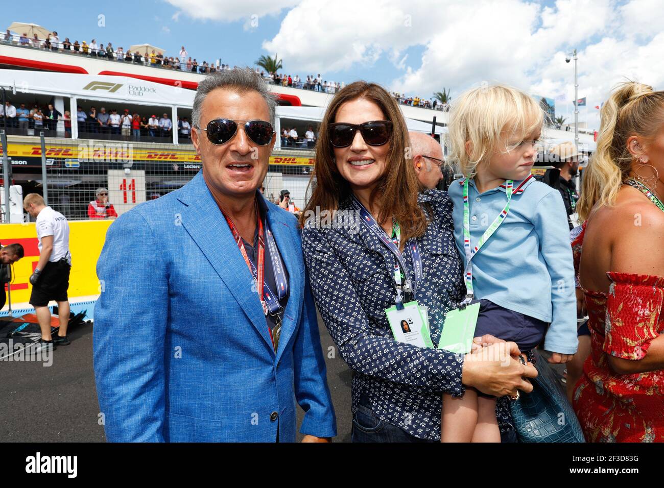 Jean Alesi and Slavica Ecclestone, portrait starting grid, grille de  depart, during the 2018 Formula One World Championship, french Grand Prix  on june 22 to 24 at Le Castellet - Photo Frederic
