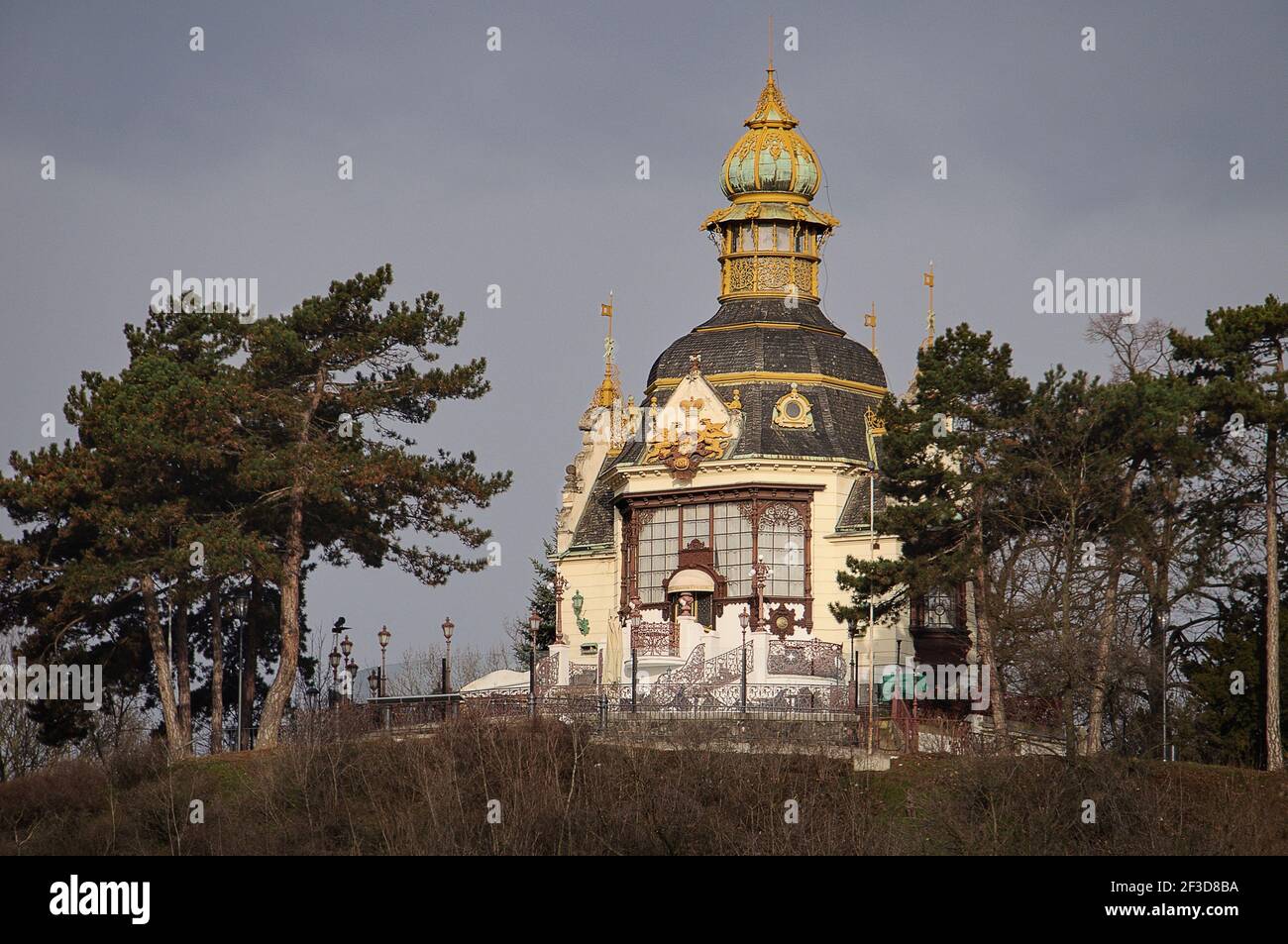 Hanavsky pavilion - a neo-baroque building with cast iron elements, which was the representative pavilion of the Komarov Ironworks at the Jubilee Prov Stock Photo