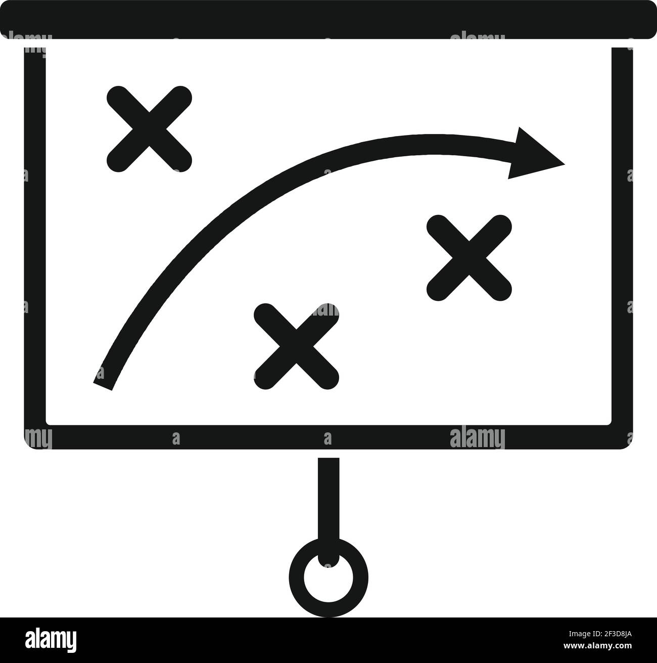 Crisis strategy icon, simple style Stock Vector