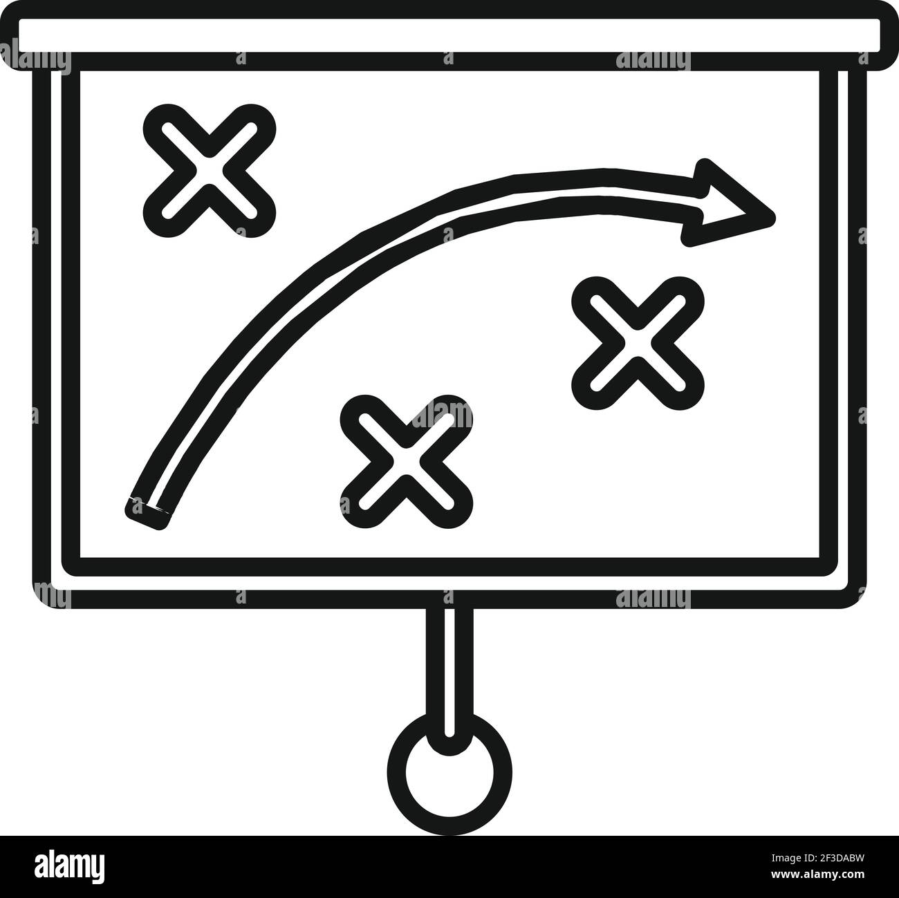 Crisis strategy icon, outline style Stock Vector
