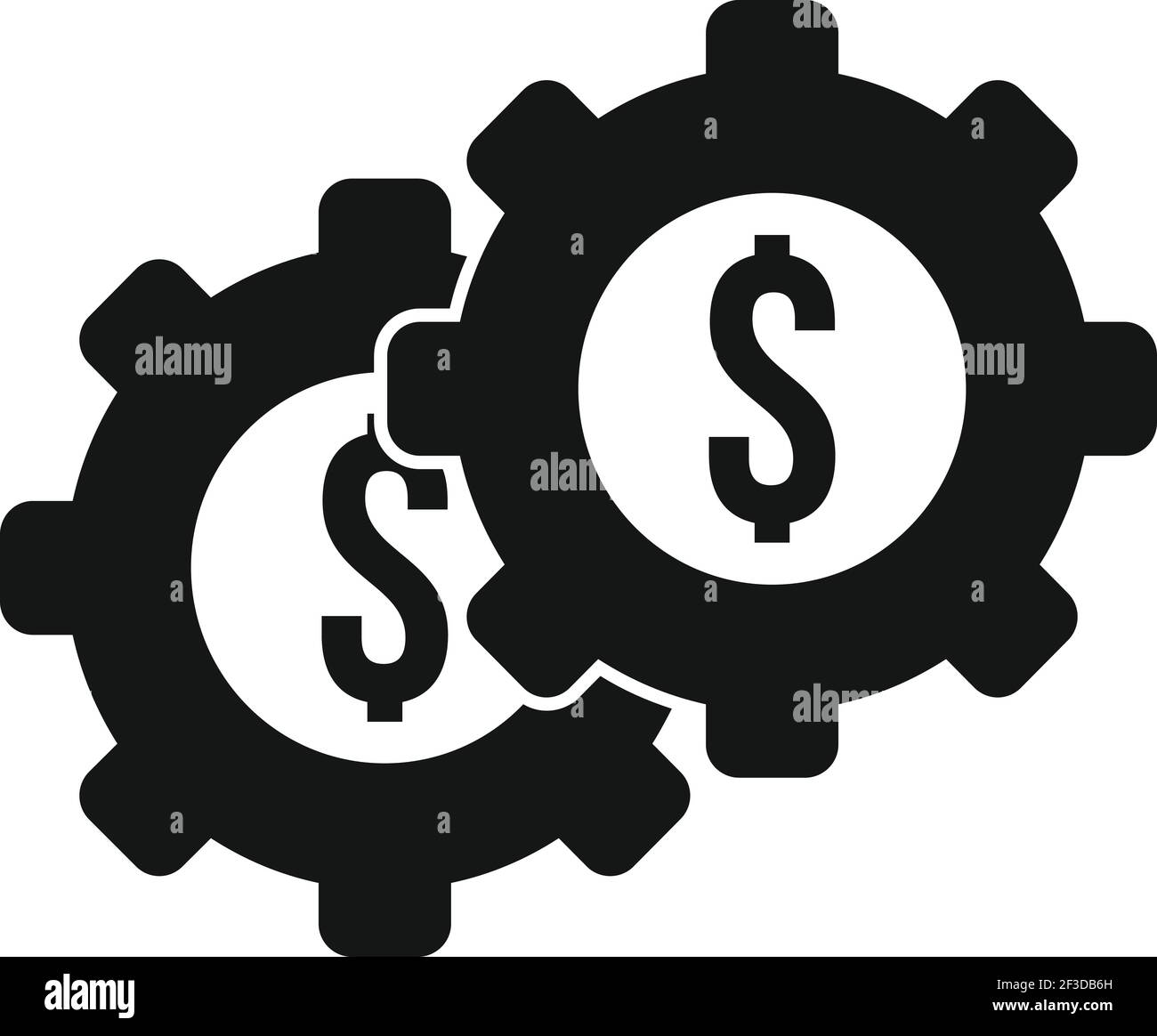 Crisis manager gear icon, simple style Stock Vector
