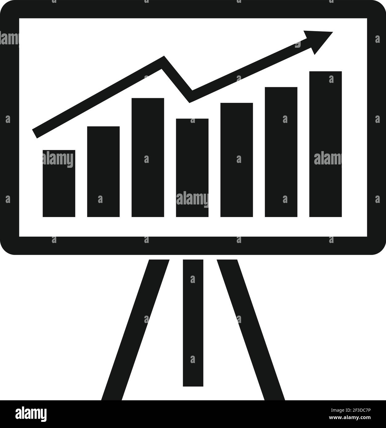 Crisis chart icon, simple style Stock Vector