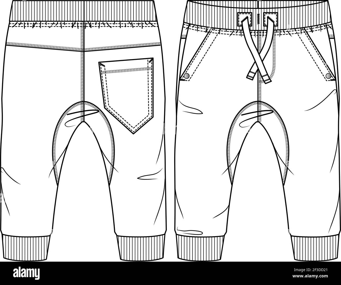 Men pant flat sketch hi-res stock photography and images - Alamy