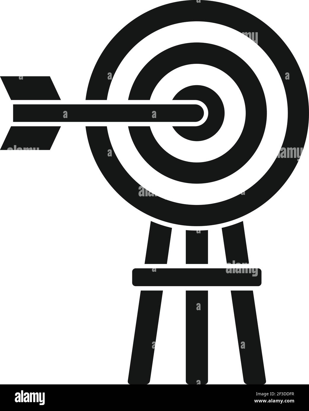Crisis goal icon, simple style Stock Vector