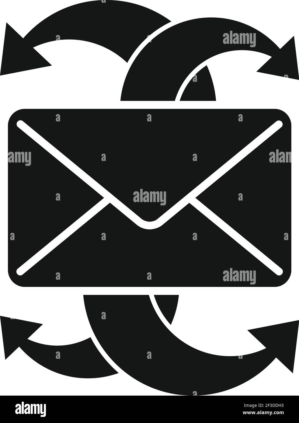 Restructuring email icon, simple style Stock Vector