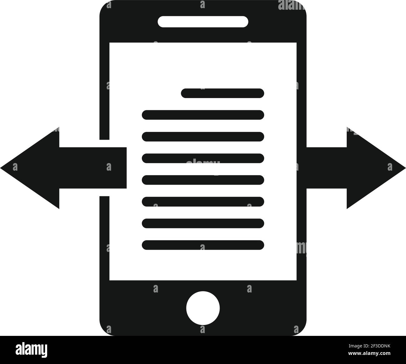 Restructuring text icon, simple style Stock Vector