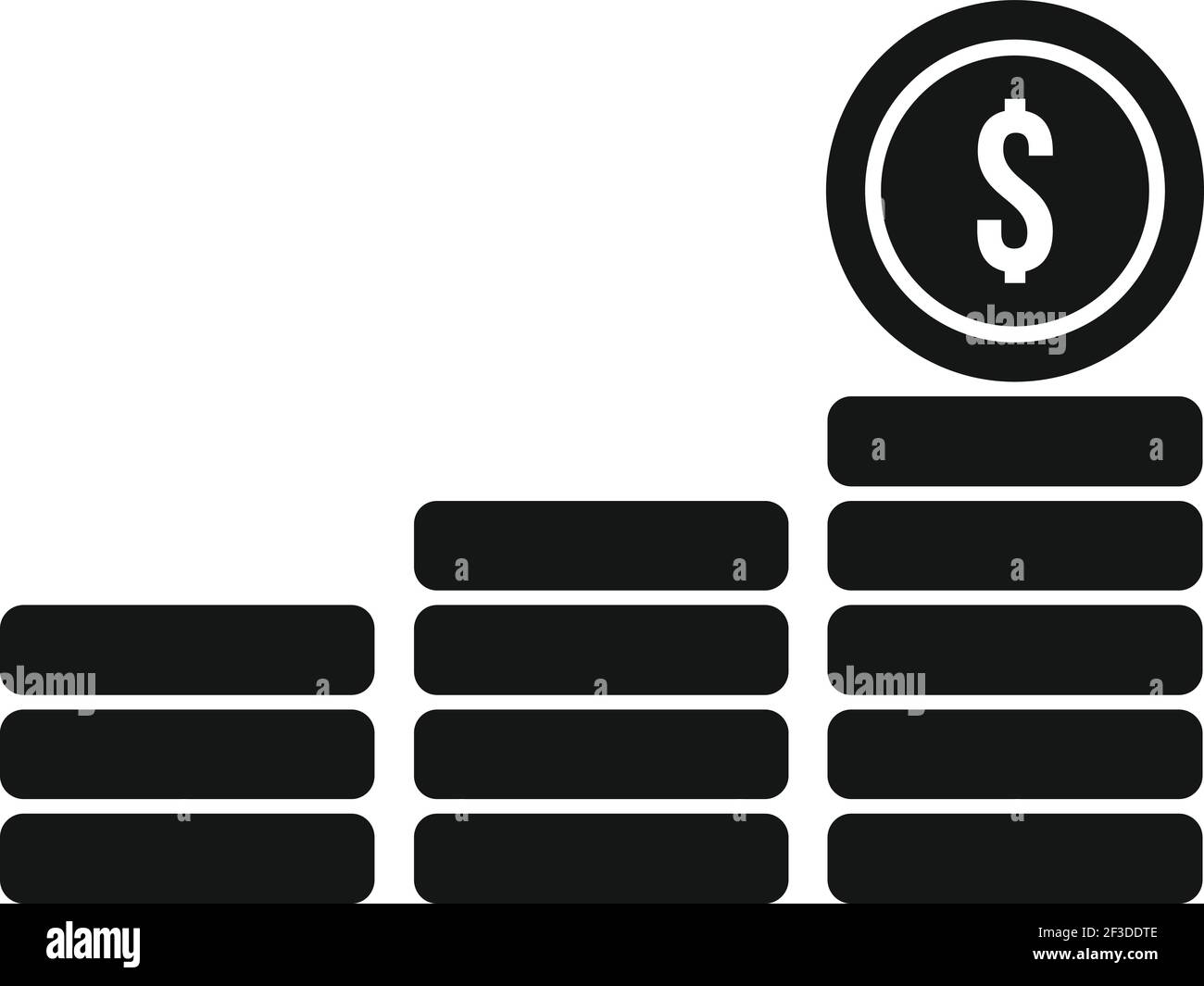 Restructuring dollar icon, simple style Stock Vector