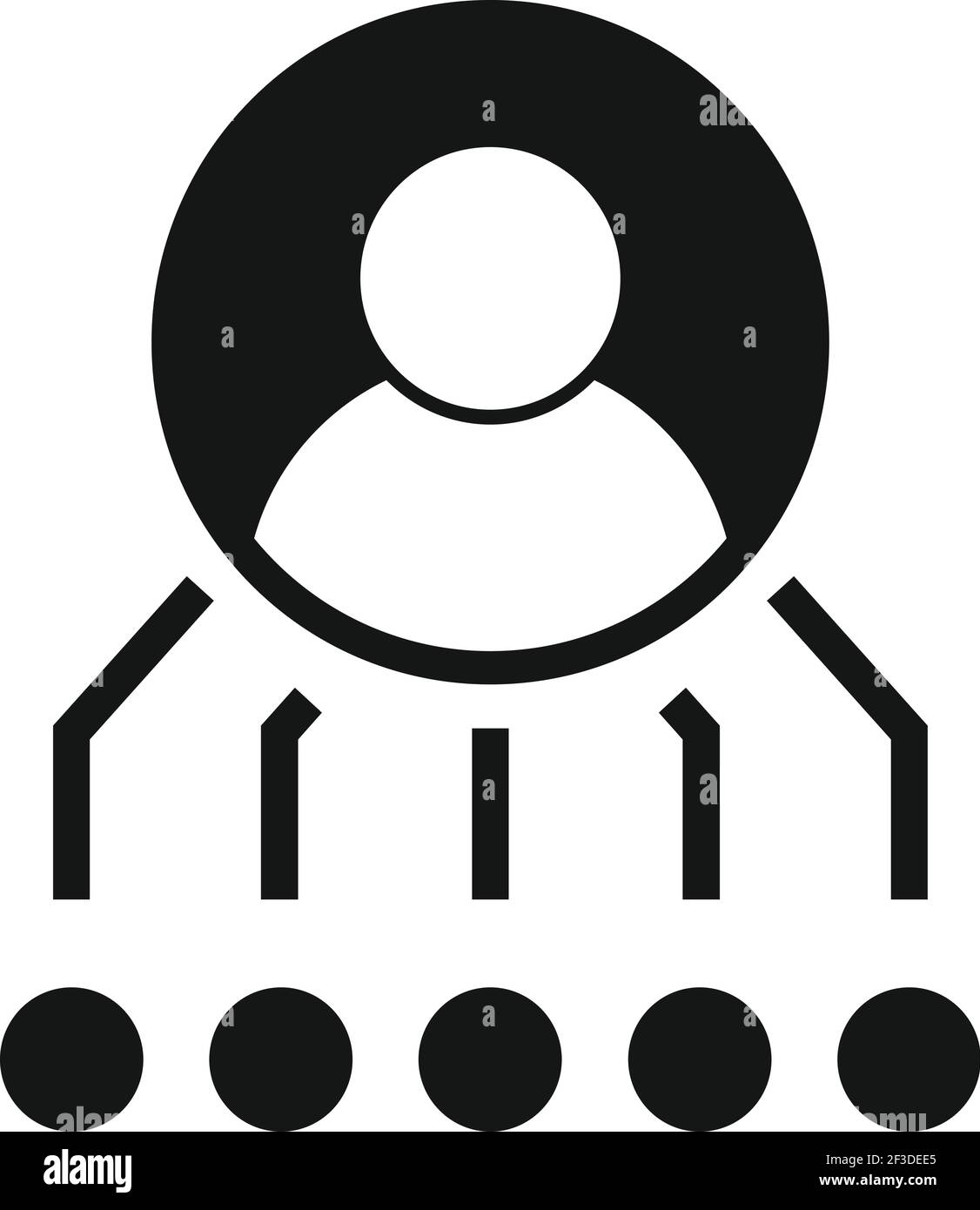 Restructuring profile icon, simple style Stock Vector