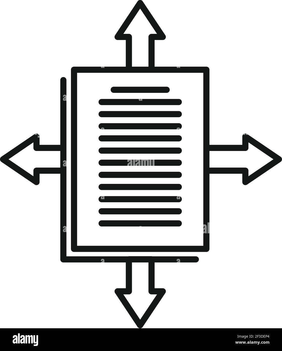 Page restructuring icon, outline style Stock Vector