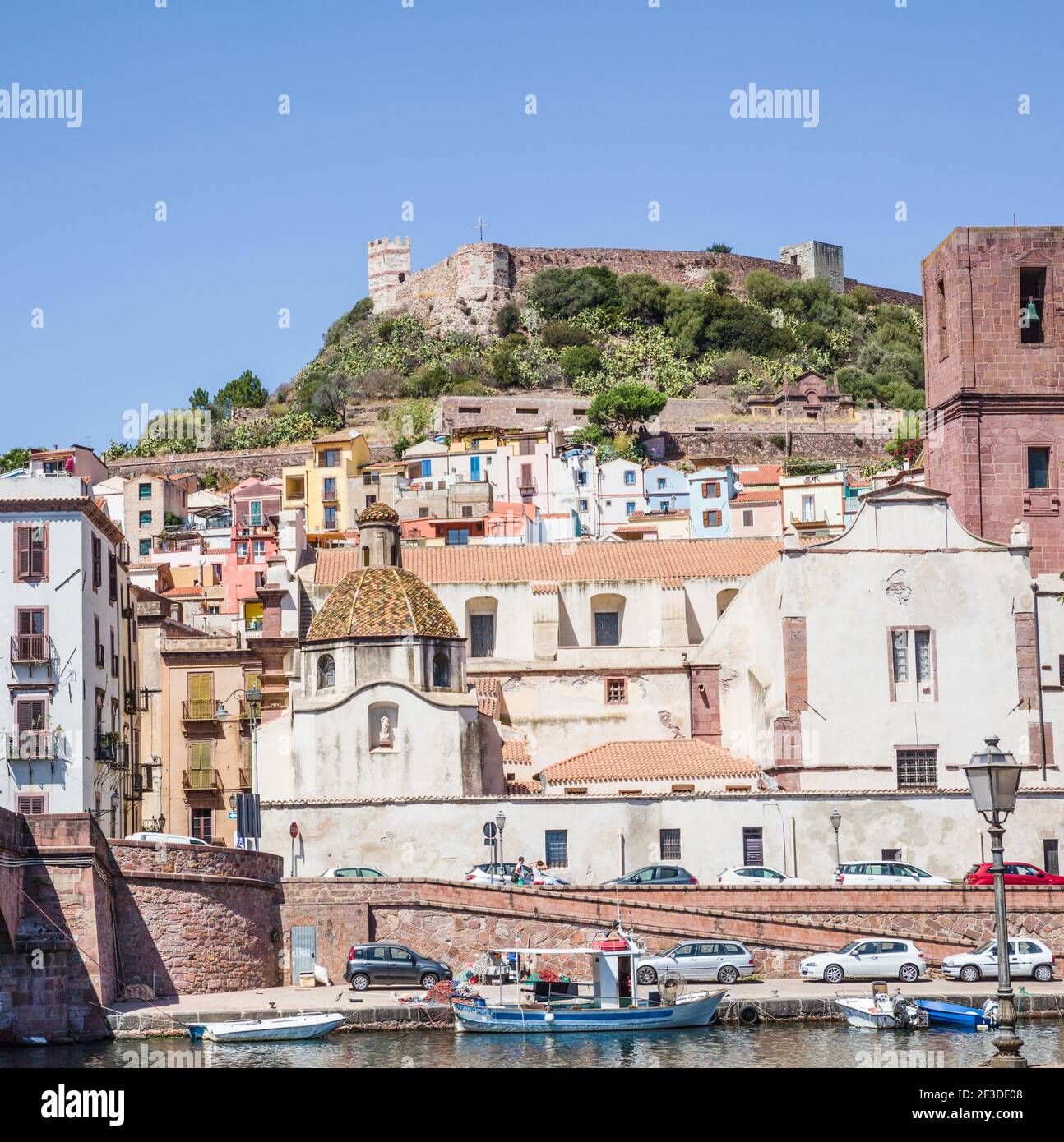 Bosa town in Sardinia Stock Photo
