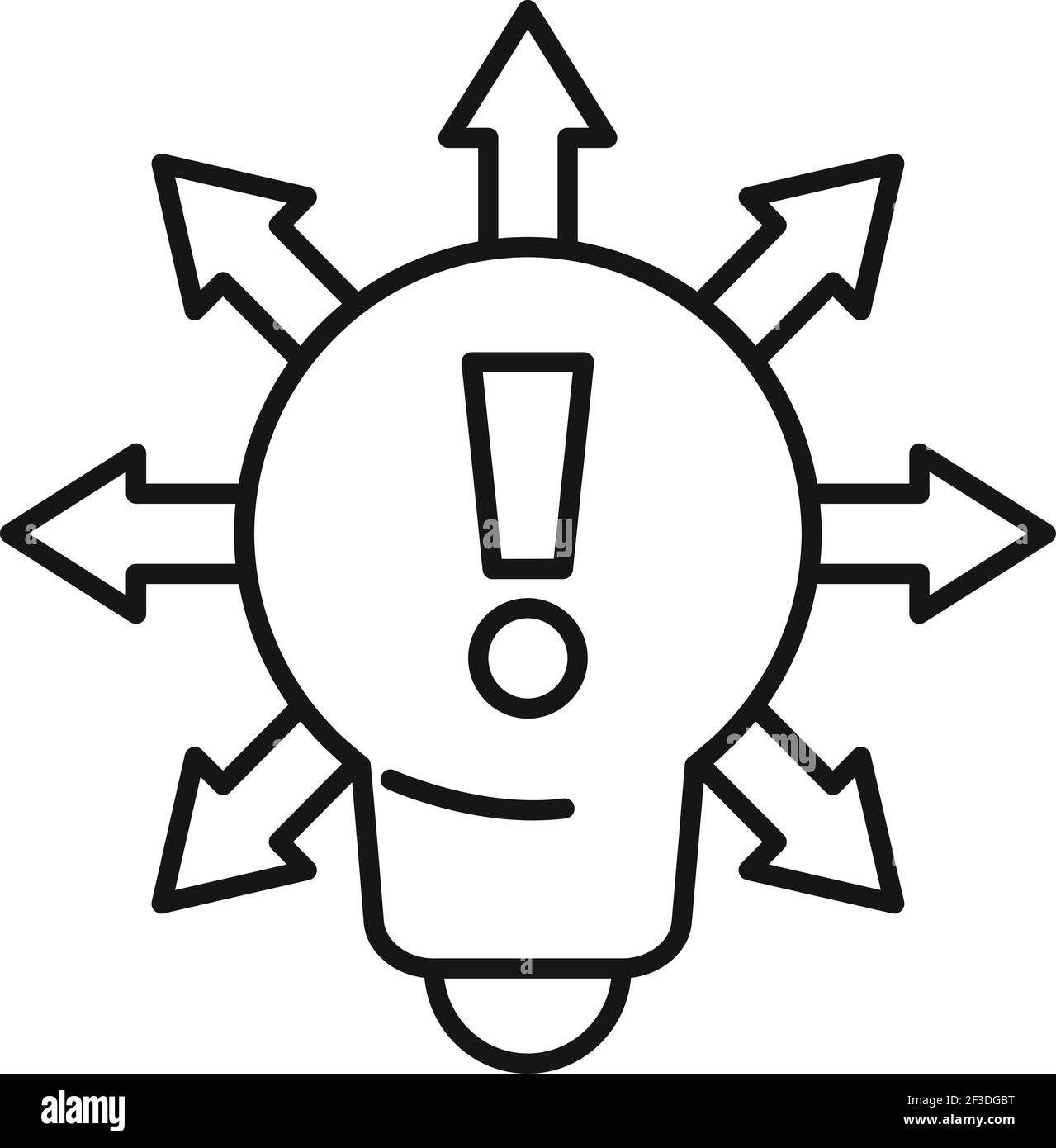 Restructuring idea icon, outline style Stock Vector