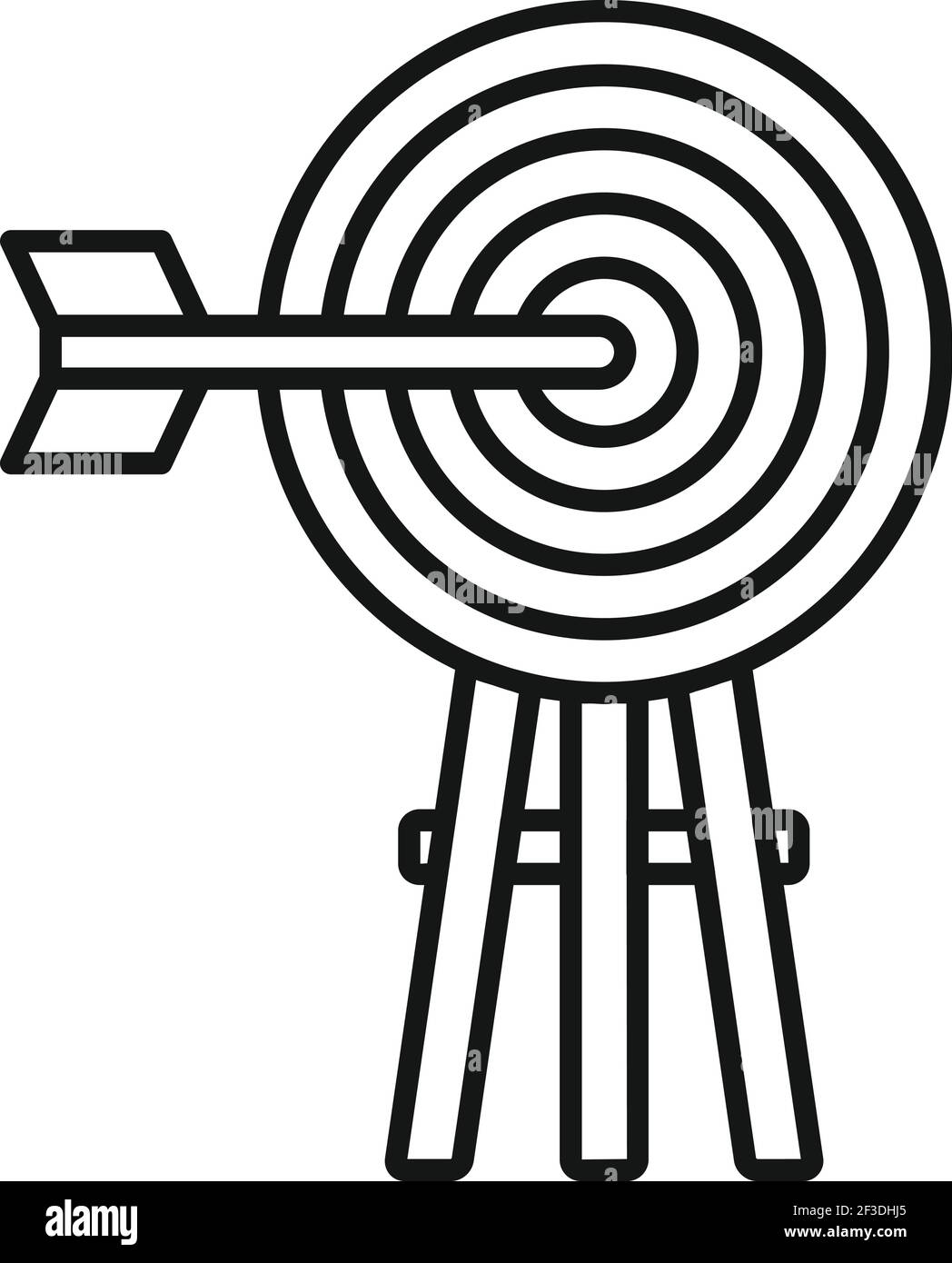 Crisis goal icon, outline style Stock Vector