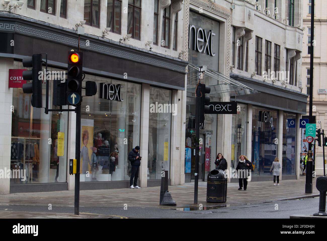 Next plc fashion store during England Covid-19 coronavirus lockdown in Oxford Street London Stock Photo