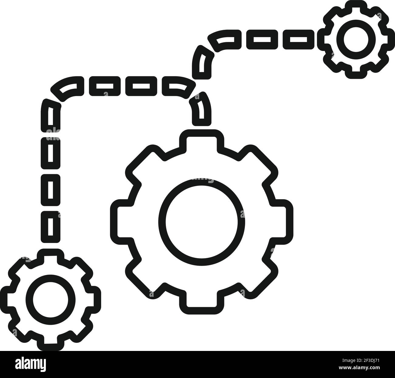Restructuring process icon, outline style Stock Vector