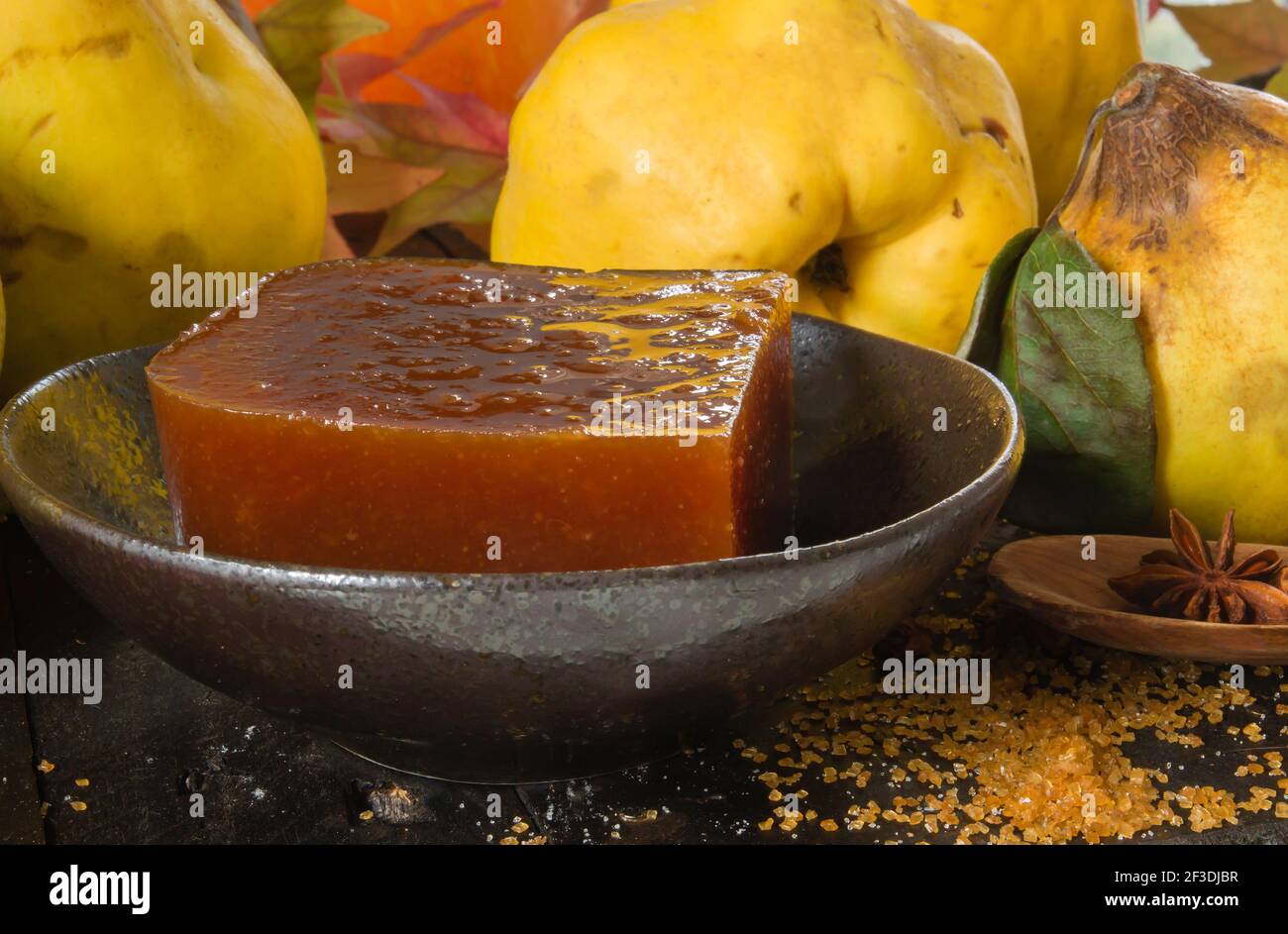 Homemade quince candy and raw fruits Stock Photo Alamy