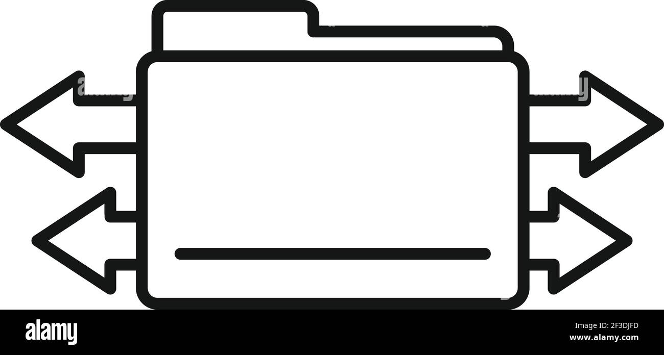 Restructuring information icon, outline style Stock Vector