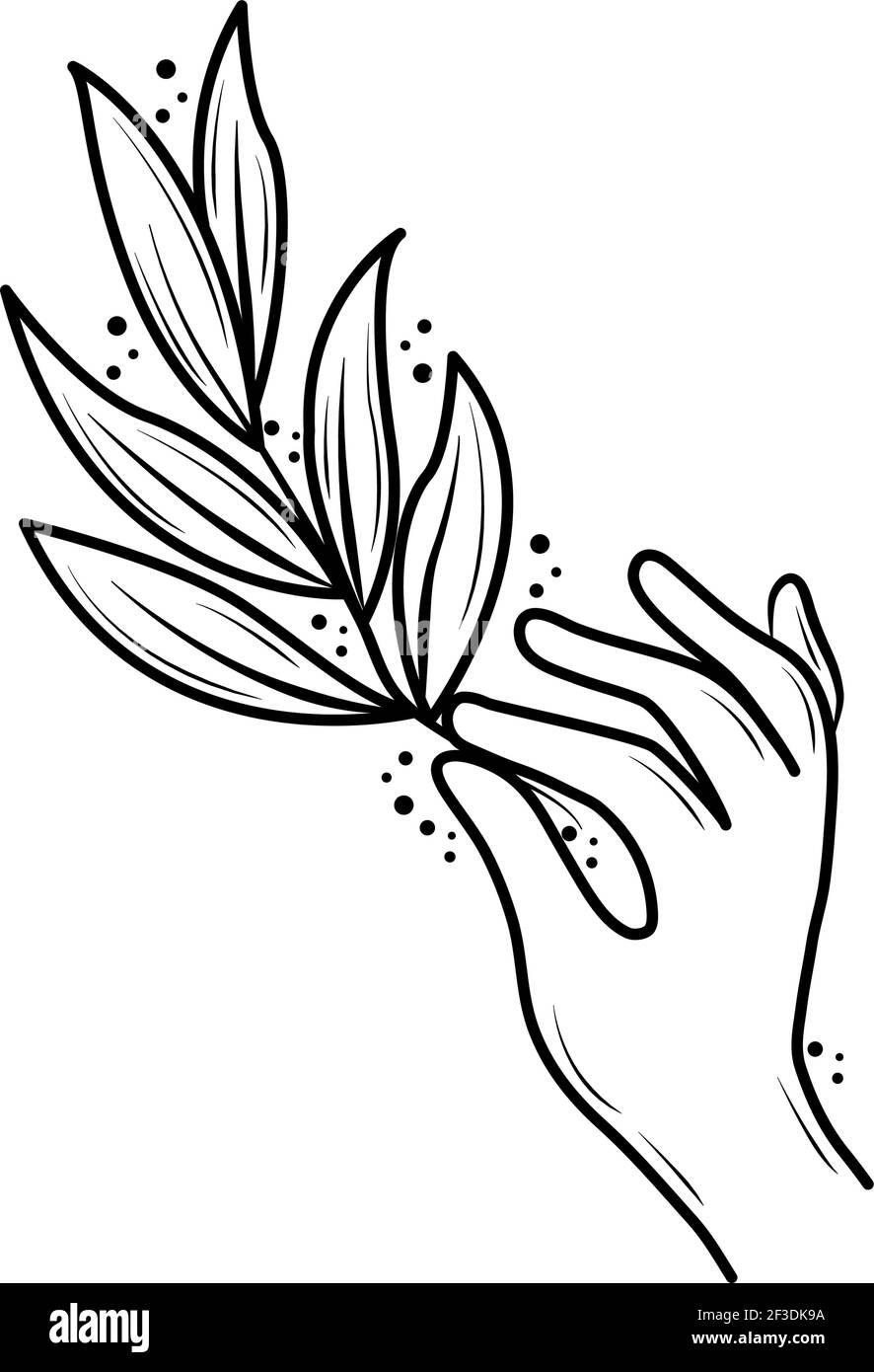 Tattoo Hand Leaves Minimalist Isolated Stock Vector Image Art Alamy Tattoo Hand Leaves Minimalist Isolated Stock Vector Image Art Alamy