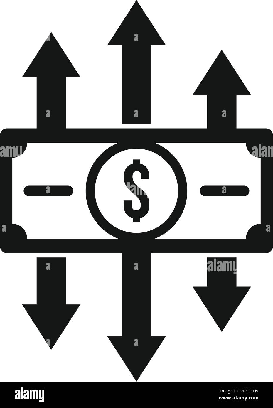 Profit restructuring icon, simple style Stock Vector