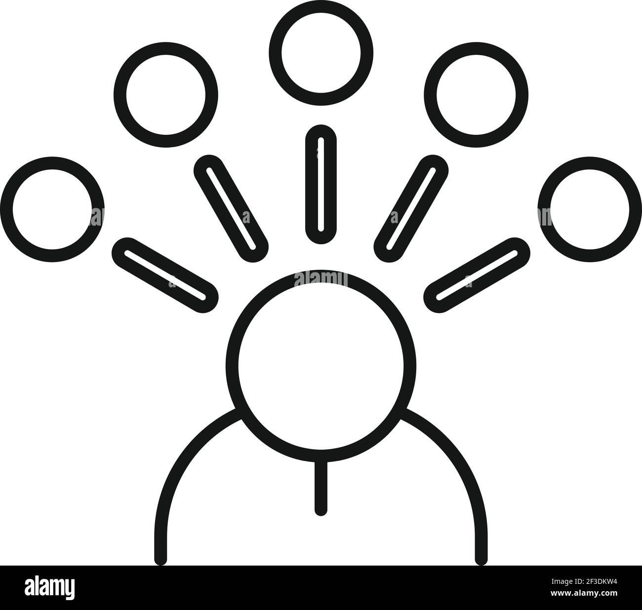 Company restructuring icon, outline style Stock Vector