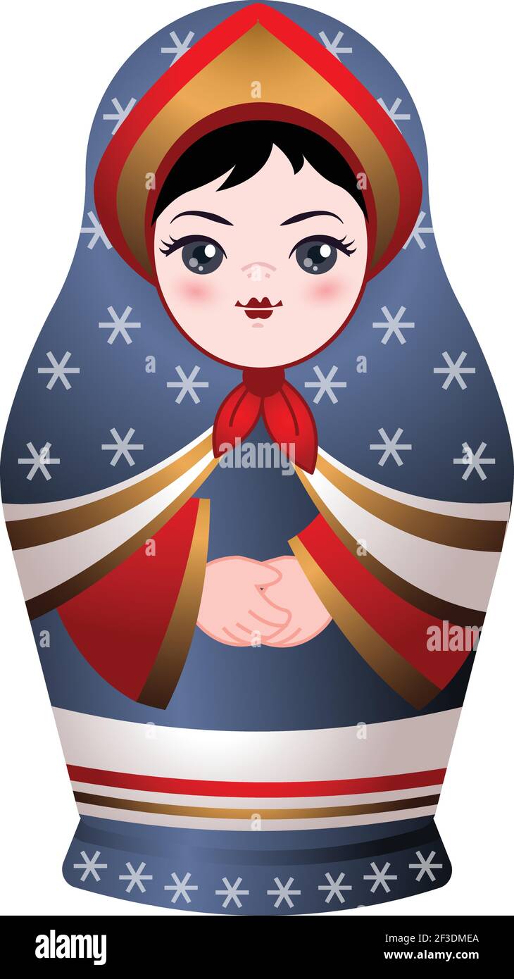 Nesting doll icon, cartoon style Stock Vector Image & Art Alamy