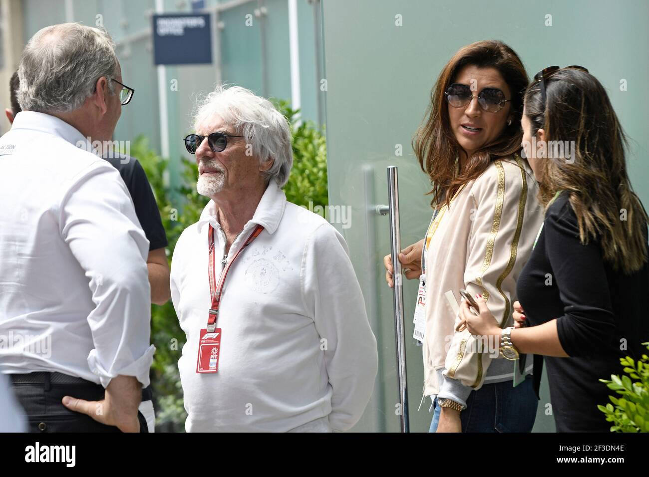 ECCLESTONE Bernie (gbr), former CEO of Formula One Group, portrait and his wife FLOSI FABIANA during the 2018 Formula One World Championship, Brazil Grand Prix from November 08 to 11 in Sao Paulo, Brazil - Photo Eric Vargiolu / DPPI. Stock Photo